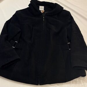 Croft & Barrow Black Wool Women's Jacket with hood